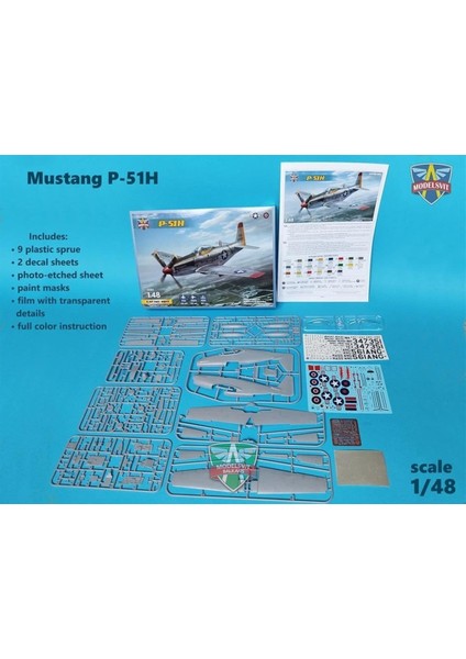 MSVIT4817 1/48 Ölçek, P-51H Mustang Amerikan Avcı Uçağı, Plastik Model Kiti indirimleri
