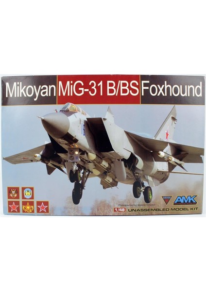 Amk 88008 1/48 Ölçek, Rus Mig-31 B/bs Foxhound, Savaş Uçağı, Plastik Model Kiti