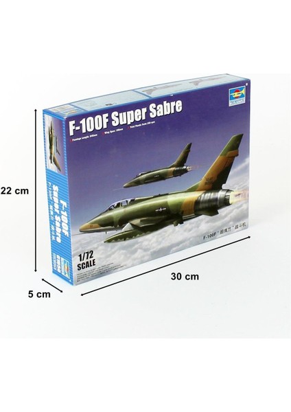 01650 1/72 Ölçek, F-100F Super Sabre Savaş Uçağı Plastik Model Kiti indirimleri