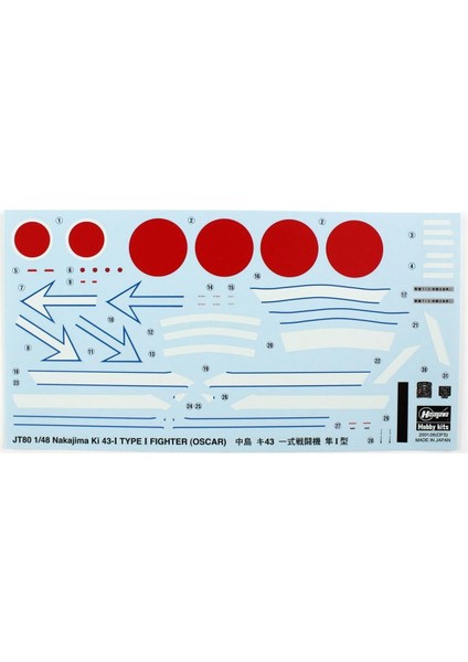 JT80 19180 1/48 Ölçek, Nakajima KI43-I Hayabus (Oscar), Savaş Uçağı Plastik Model Kiti fırsatları