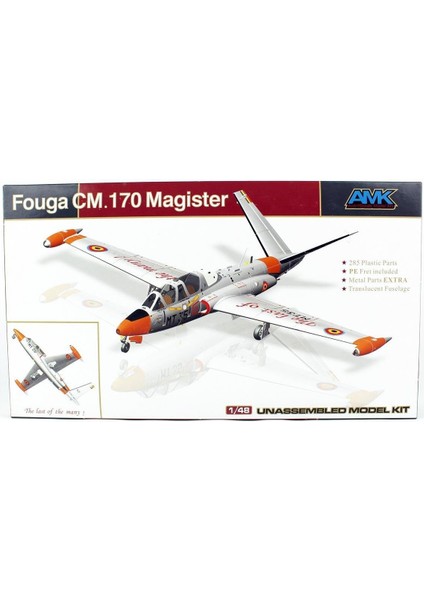 Amk 88004 1/48 Ölçek, Fouga Cm. 170 Magister, Eğitim Uçağı, Plastik Model Kiti
