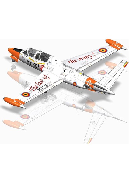Amk 88004 1/48 Ölçek, Fouga Cm. 170 Magister, Eğitim Uçağı, Plastik Model Kiti modelleri