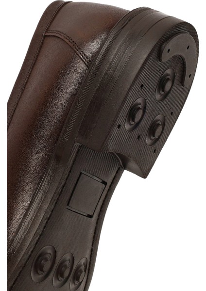 Erkek Kahverengi Deri Casual Loafer 25WFD750018