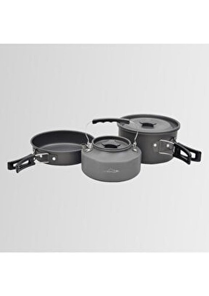 Tencere Tava Çaydanlık Seti Siyah Yüksek Kaliteli Eroksal Alüminyum 2-3 Kişilik