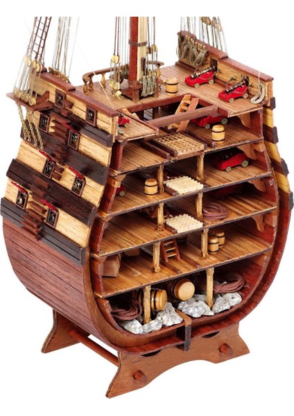 16800 1/90 Ölçek, Santisima Trinidad, 42 Cm. Enine Gemi Gövdesi Kesiti, Ahşap Model Kiti modelleri