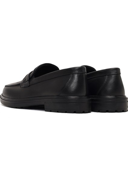Erkek Siyah Deri Casual Loafer 25WFD710318 indirimleri