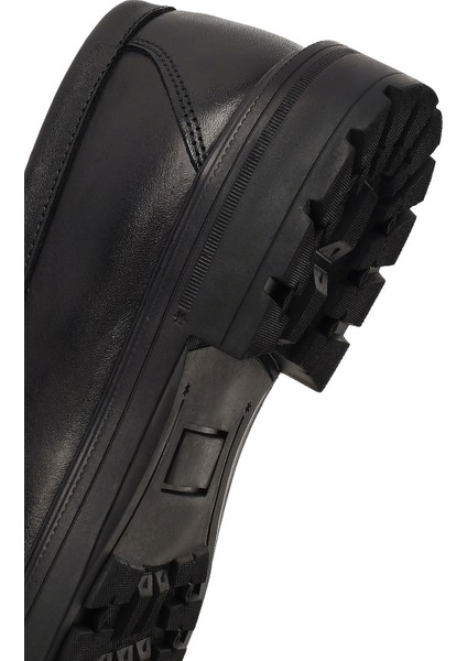 Erkek Siyah Deri Casual Loafer 25WFD710318