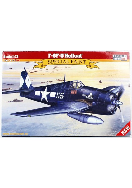 D262 1/72 F-6f-5 (Cehennem Kedisi) Savaş Uçağı Plastik Model Kiti