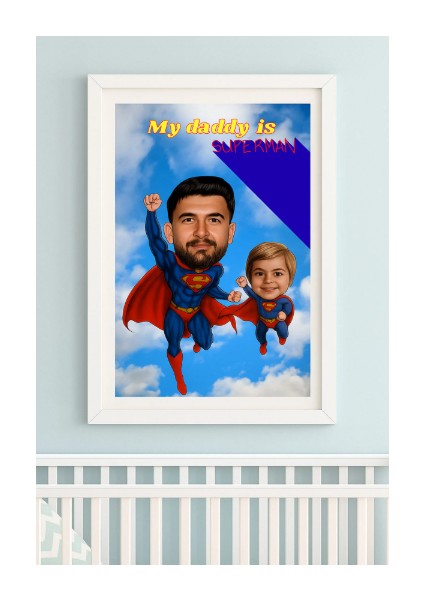 Supermom&superdad Kişiye Özel Çerçeveli Babaya Hediye,babalar Günü,anneler Günü ,anneye Hediye fırsatları
