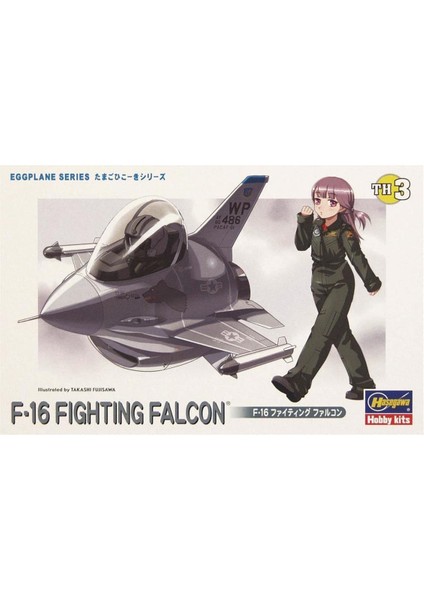Th3 60103 F-16 Fighting Falcon, Savaş Uçağı (Eggplane Serisi), Plastik Model Kiti