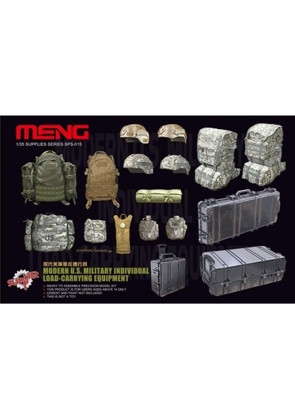 SPS-015 1/35 Ölçek, U.s. Modern, Asker Yük Taşıma Ekipmanları, Plastik Model Kiti