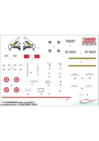 DBT01118 1/32 Ölçek, F-4, Şahin Son, Dekal Çıkartma