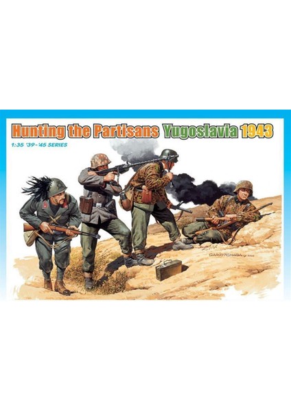 6491 1/35 Ölçek, Partizan Avı (Yugoslavya 1943) Asker Figürleri Plastik Model Kiti