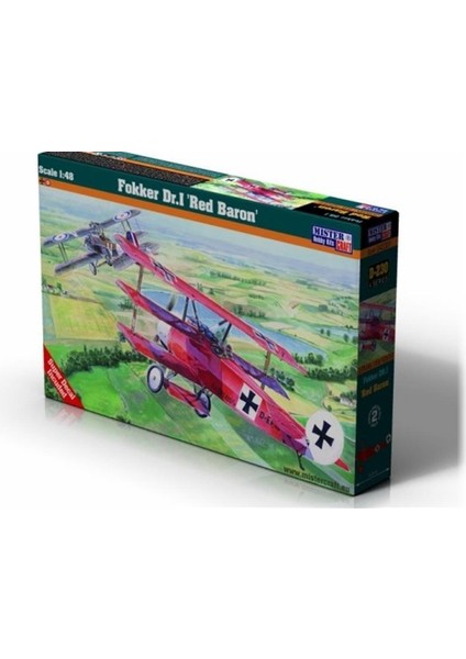 D230 1/48 Fokker Dr.ı (Kızıl Baron) Savaş Uçağı Plastik Model Kiti