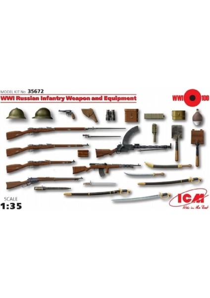 35672 1:35 Wwı Russian Infantry Weapon And Equipme