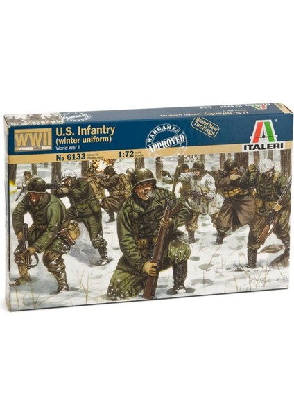 6133S 1/72 Ölçek, Wwıı Abd Kış Üniformalı Piyade Askerleri, Plastik Model Kiti