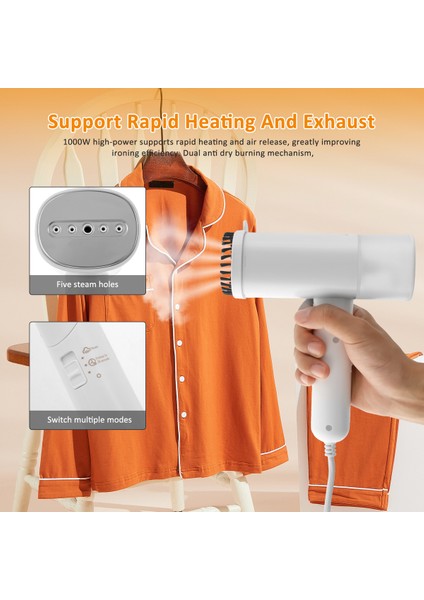 Taşınabilir El Tipi Portatif Seyahat Dikey Buharlı Ütü, 1200W, Kırışıklık Giderici modelleri