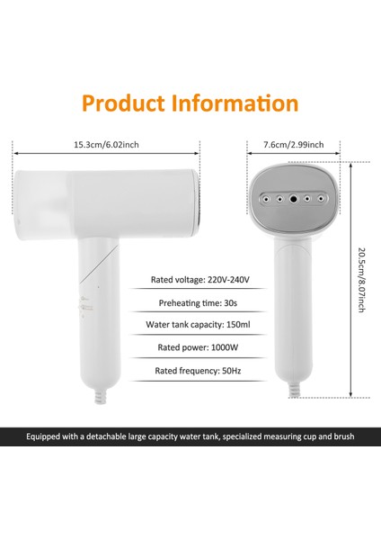 Taşınabilir El Tipi Portatif Seyahat Dikey Buharlı Ütü, 1200W, Kırışıklık Giderici indirimleri