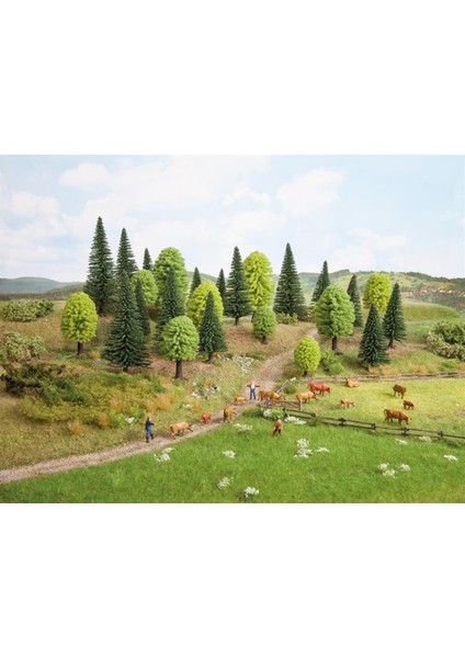 26811 Karışık Orman Ağaçları 25 Adet, 5-14 Cm. Diorama Malzemesi