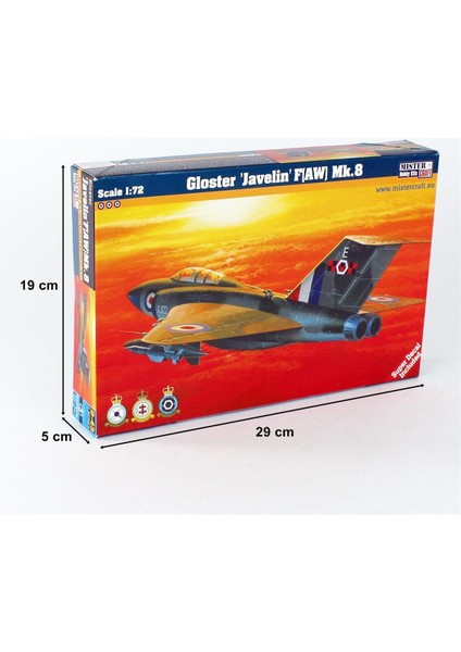 D043 1/72 Gloster Javelin Faw Mk.8 Savaş Uçağı Plastik Model Kiti indirimleri