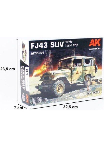 Ak 35001 1/35 Ölçek, FJ43 Hardtop Cip (Suv), Askeri Araç Plastik Model Kiti indirimleri