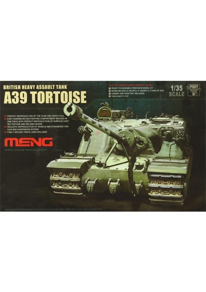TS-002 1/35 Ölçek, Ingiliz A39 Tortoıse Ağır Saldırı Tankı, Plastik Model Kiti