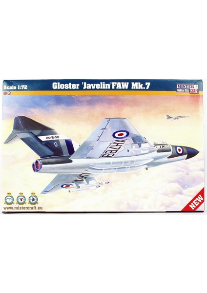 D026 1/72 Gloster Javelin Faw Mk.7 Savaş Uçağı Plastik Model Kiti