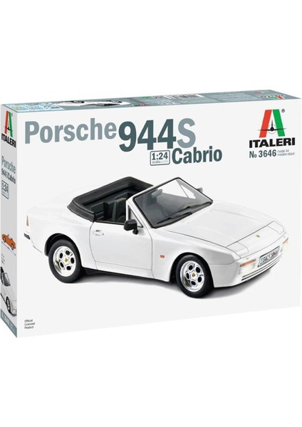 3646S 1/24 Ölçek, Porsche 944 S Cabrio Araba, Plastik Model Kiti