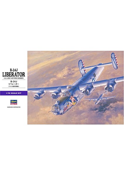 E29 1559 1/72 Ölçek, B-24J Liberator, Savaş Uçağı Plastik Model Kiti