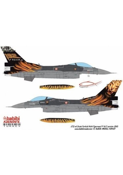 DBT01192 1/48 Ölçek, F-16C, Tigermeet 2010, Dekal Çıkartma