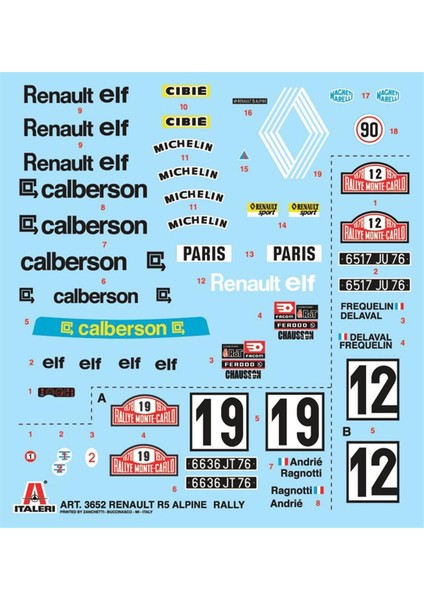 3652S 1/24 Ölçek, Renault R5 Alpine Rally Arabası, Plastik Model Kiti fiyatları