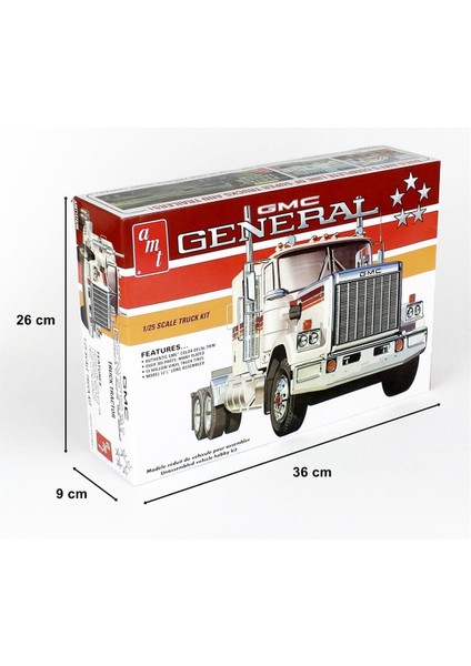 1272 1/25 Ölçek, 1976 Gmc General Semi Tractor, Plastik Çekici Maketi indirimleri