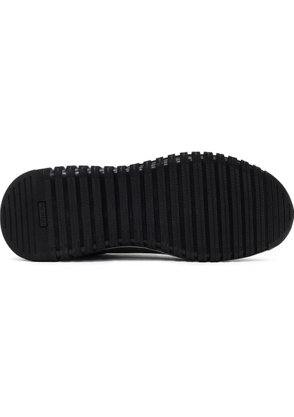 Erkek Siyah Bağcıklı Kalın Tabanlı Deri Casual Sneaker 25WFD622318 fırsatları