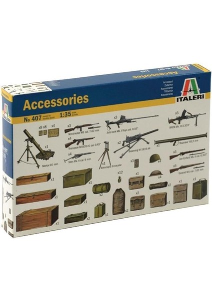 0407S 1/35 Ölçek, Silahlar ve Mühimmatlar, Plastik Model Kiti