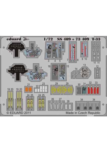 SS409 1/72 Ölçek, T-33 S.a. For Platz Maket Detay