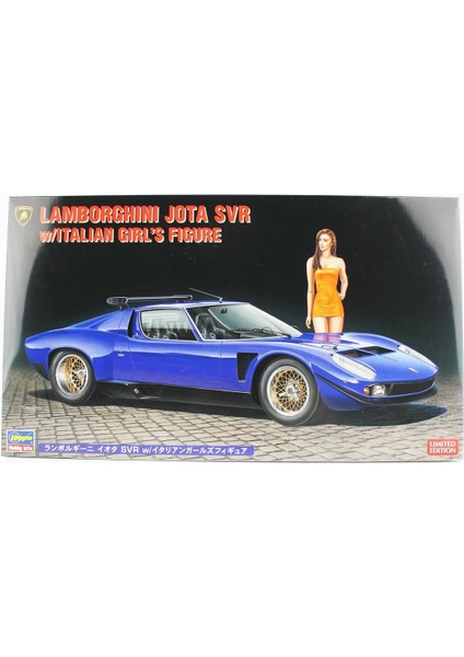 20472 1/24 Ölçek, Lamborghini Jota Svr w/ıtalian Girl's Figure, (Limited Edition) Otomobil Plastik Model Kiti