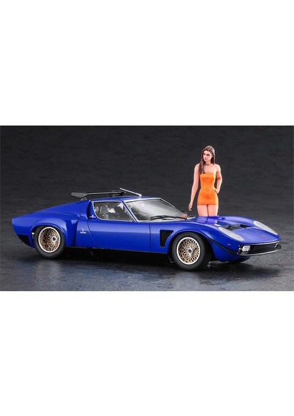 20472 1/24 Ölçek, Lamborghini Jota Svr w/ıtalian Girl's Figure, (Limited Edition) Otomobil Plastik Model Kiti fiyatları