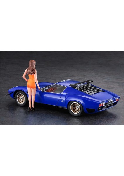 20472 1/24 Ölçek, Lamborghini Jota Svr w/ıtalian Girl's Figure, (Limited Edition) Otomobil Plastik Model Kiti modelleri