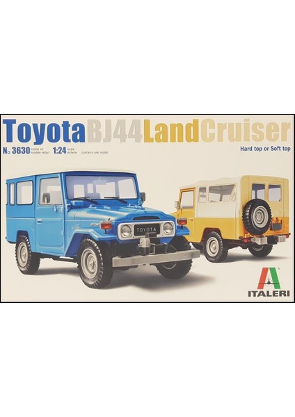 3630S 1/24 Ölçek, Toyota Land Cruiser Bj-44 Soft Top / Hard Top Jeep, Plastik Model Kiti