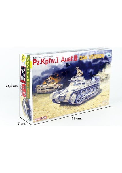 6207 1/35 Ölçek, Pz.kpfw. I Ausf.b Tankı, Dak Versiyonu, Plastik Model Kiti indirimleri