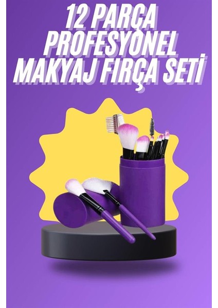 Msa-Shop 12 Parça Makyaj Fırça Seti Profesyonel Fondöten Allık Far Kontür Fırçası fiyatları