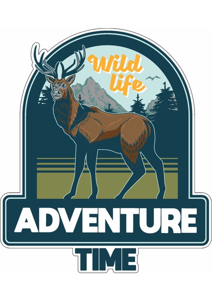 Adventure Time - Doğa -Kamp - 4x4,off Road - Araba - Oto - Karavan - Motosiklet Sticker 02021