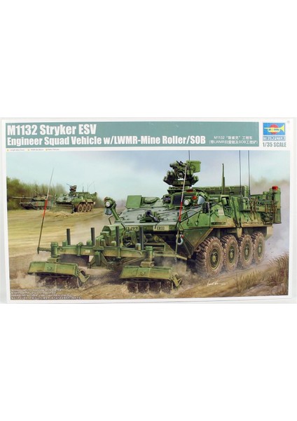 01574 1/35 Ölçek, M1132 Stryker Mühendis Ekibi Aracı ve Lwmr-Mayın Temizleme Aparatı, Plastik Model Kiti