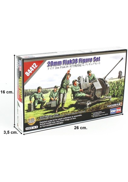Hobbyboss 84412 1/35 Ölçek, 20MM FLAK38 Topçuları, Plastik Figür Kiti fırsatları