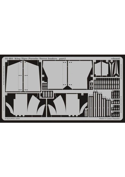 35684 1/35 Ölçek, King Tiger Porsche Fenders For D