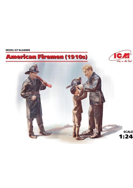 24005 1/24 Ölçek, American Firemen 1910S 3 Figures