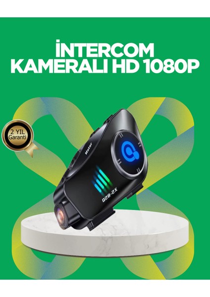 Q28 Bluetooth Kask Kulaklık 1080P Kamera – Su Geçirmez Motosiklet Interkom