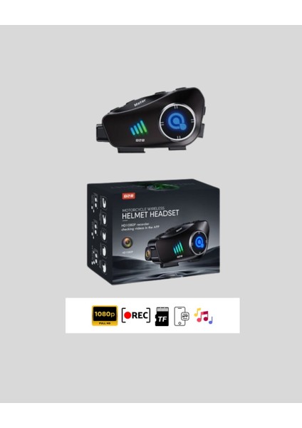 Q28 Bluetooth Kask Kulaklık 1080P Kamera – Su Geçirmez Motosiklet Interkom indirimleri