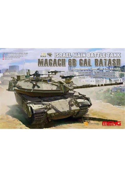 TS-040 1/35 Ölçek, Israil Magach 6b Gal Batas Ana Muharebe Tankı, Plastik Model Kiti
