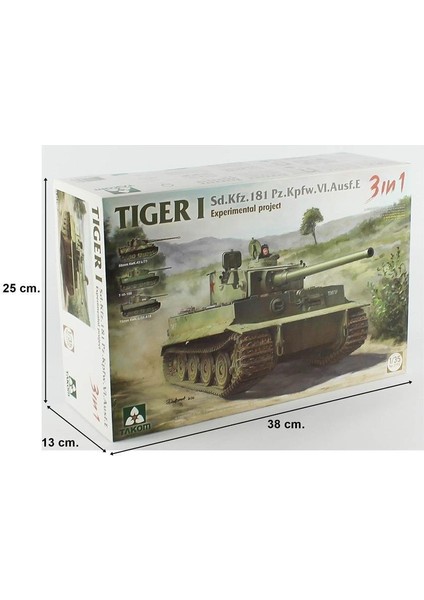 2192 1/35 Ölçek, Tıger I SD.KFZ.181 Pz.kpfw.vı.ausf.e Ağır Tankı (Experimental Project 3 In 1), Plastik Model Kiti indirimleri